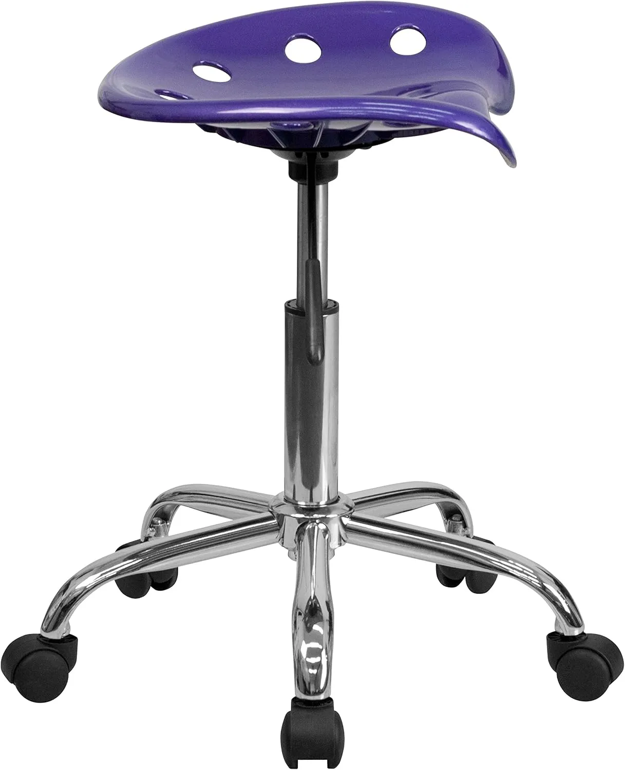 Flash Furniture Taylor Vibrant Violet Swivel Tractor Seat and Chrome Stool with Contoured Comfort Seat