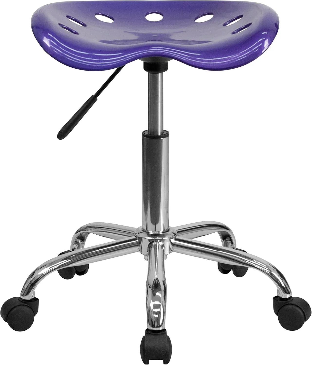 Flash Furniture Taylor Vibrant Violet Swivel Tractor Seat and Chrome Stool with Contoured Comfort Seat