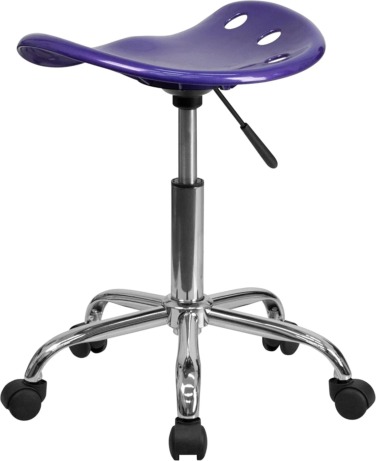 Flash Furniture Taylor Vibrant Violet Swivel Tractor Seat and Chrome Stool with Contoured Comfort Seat