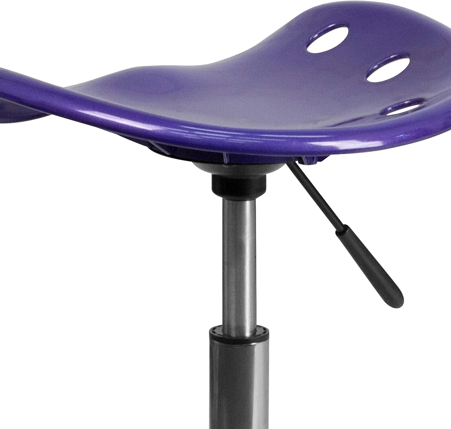 Flash Furniture Taylor Vibrant Violet Swivel Tractor Seat and Chrome Stool with Contoured Comfort Seat