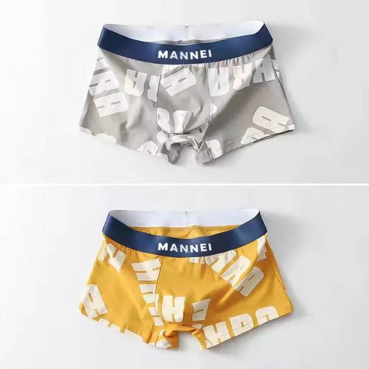 Flat Corner Antibacterial Breathable Trend Boys Youth Boxer Shorts