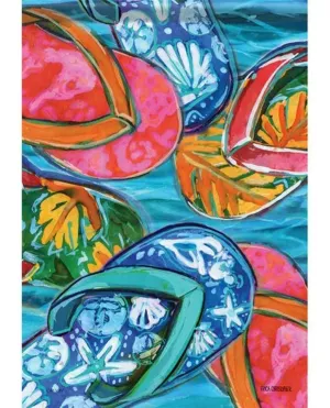 Flip Flop Summer Garden Flag