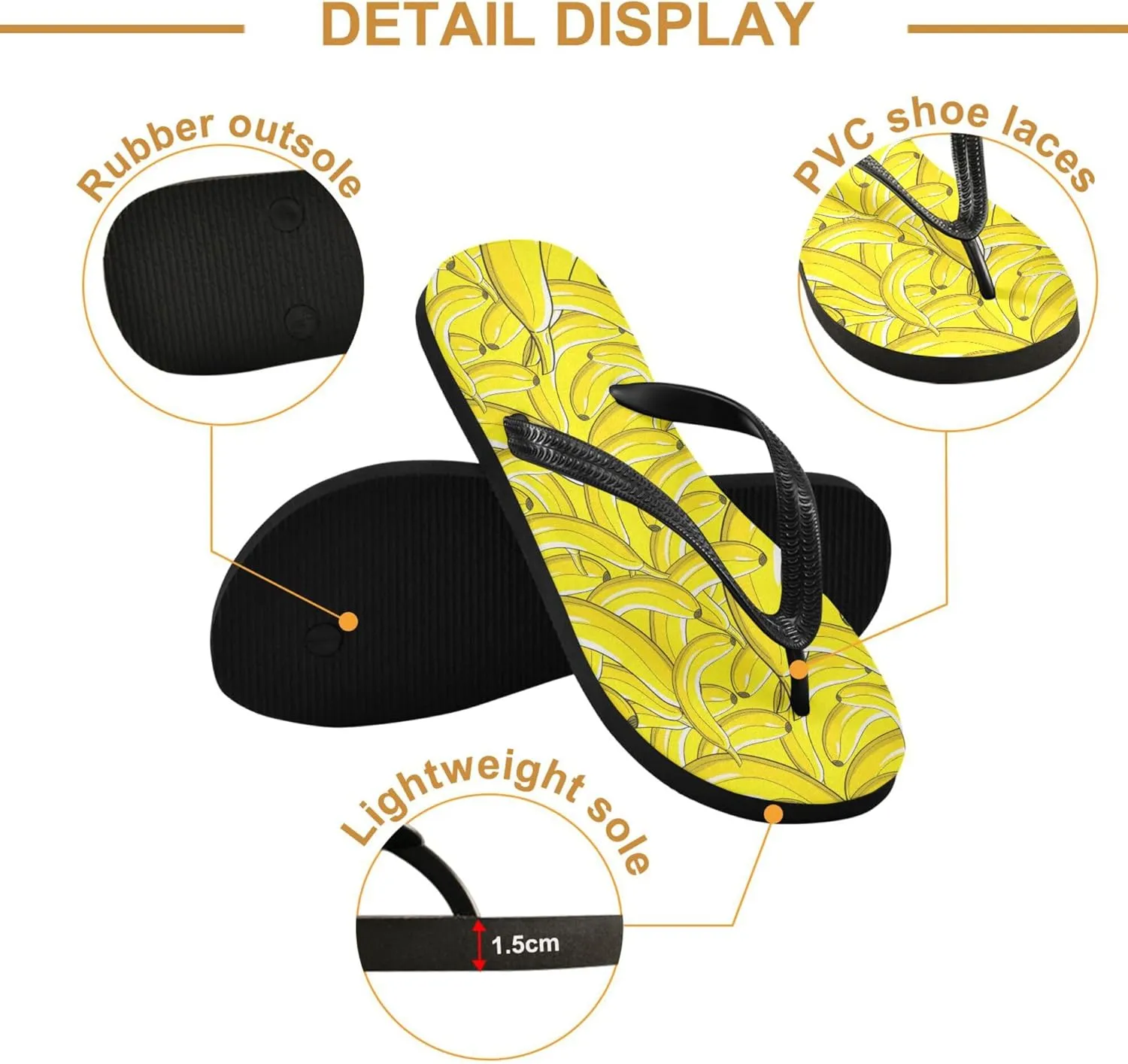 Flip Flops for Men Women Summer Sandals Bathroom Shower Shoes