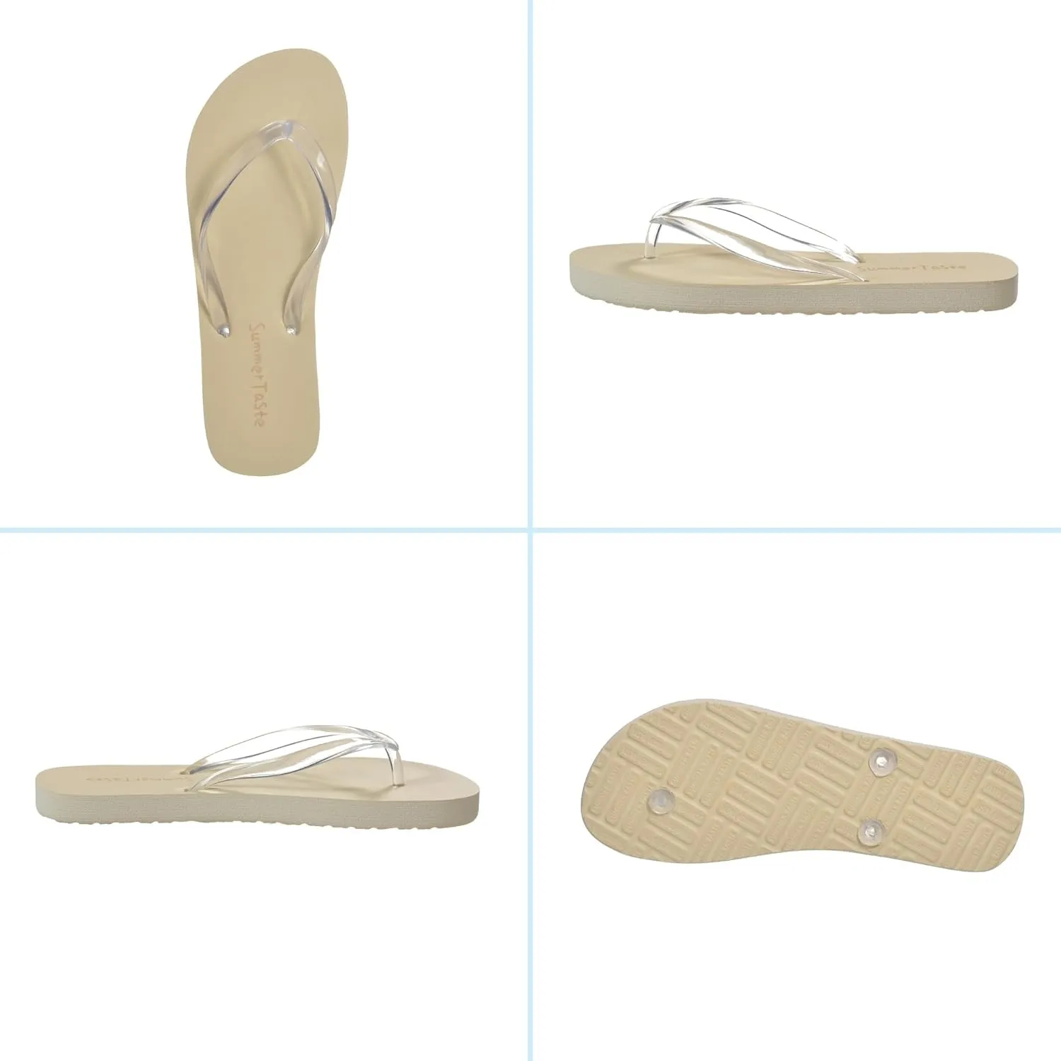 flip flops for women Beach Sandals Premium Rubber Ultra Soft Flip Flops Outdoor Slippers Flip Flops with Clear Laces Casual