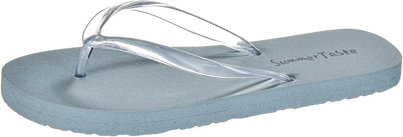 flip flops for women Beach Sandals Premium Rubber Ultra Soft Flip Flops Outdoor Slippers Flip Flops with Clear Laces Casual