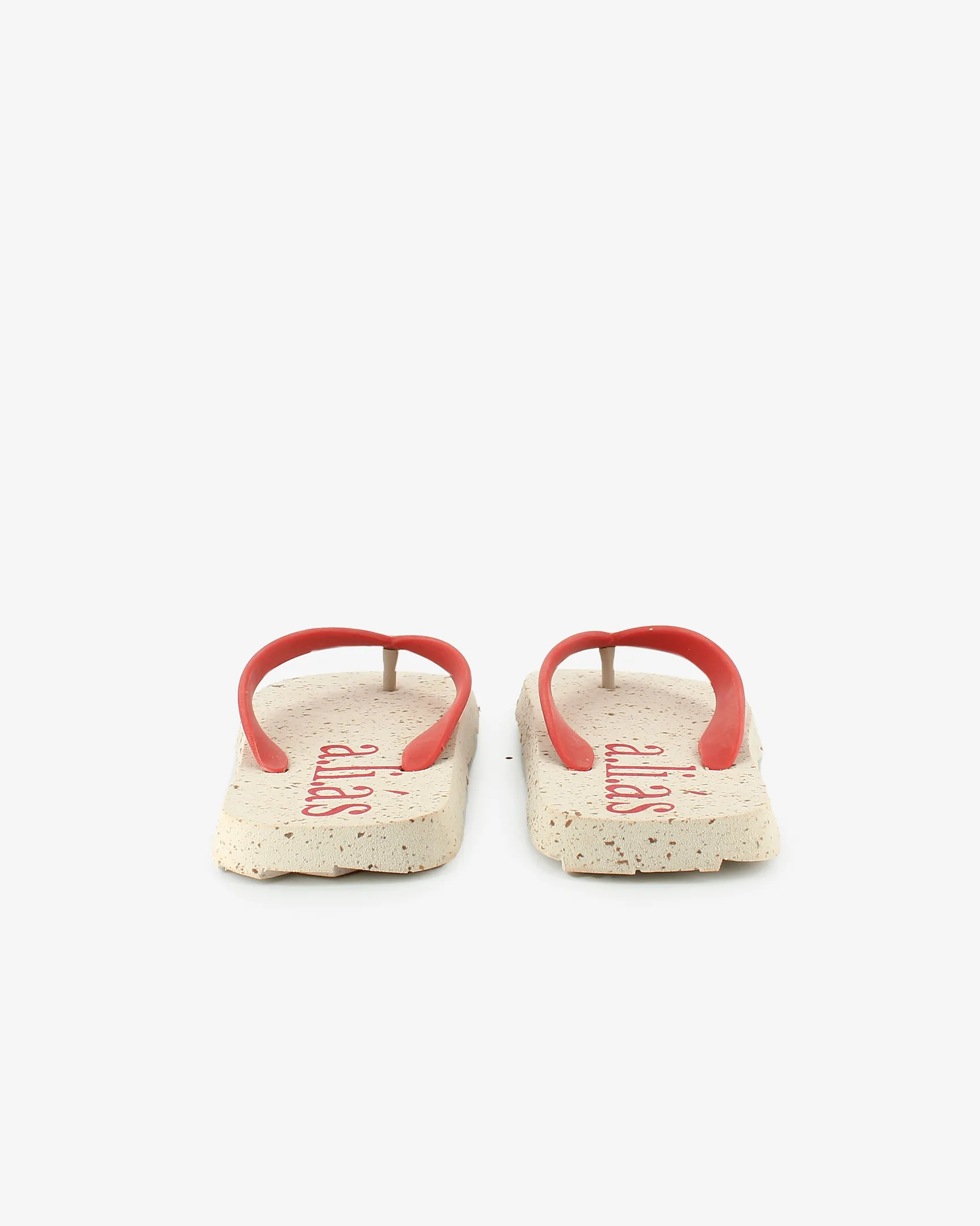 Flos Recycled Rubber Flip Flops | Sand/Paprika Red
