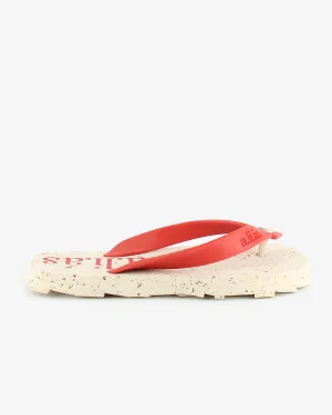 Flos Recycled Rubber Flip Flops | Sand/Paprika Red