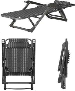 Folding Camping Cot with massage armrests, Reclining Chaise, Five-position backrest adjustment,10-position adjustable front legs, Sleeping Cots Bed, Heavy Duty Guest Bed for Tent Outdoor Hiking Travel