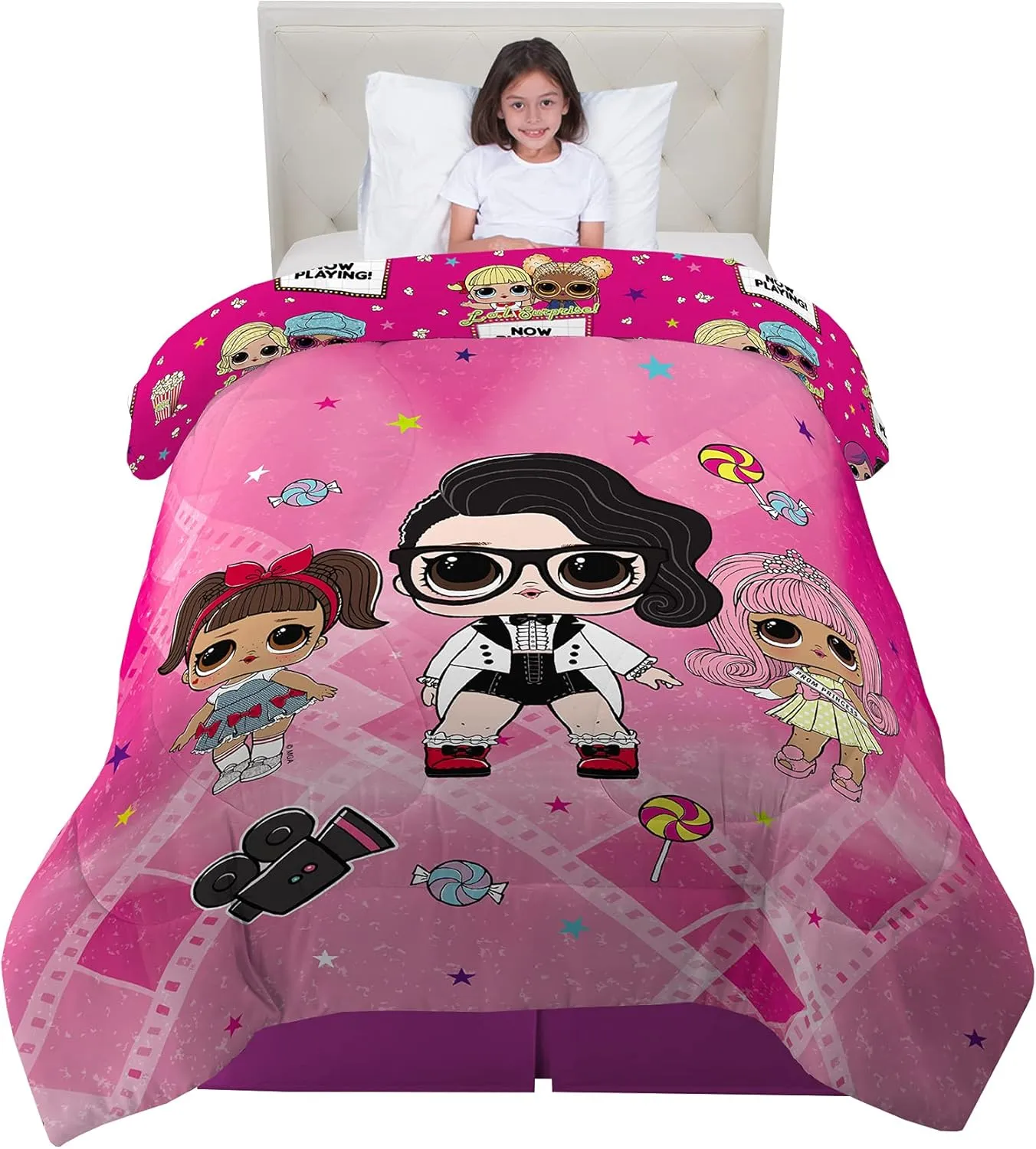 Franco Kids Bedding Super Soft Microfiber Reversible Comforter, Twin/Full, LOL Surprise