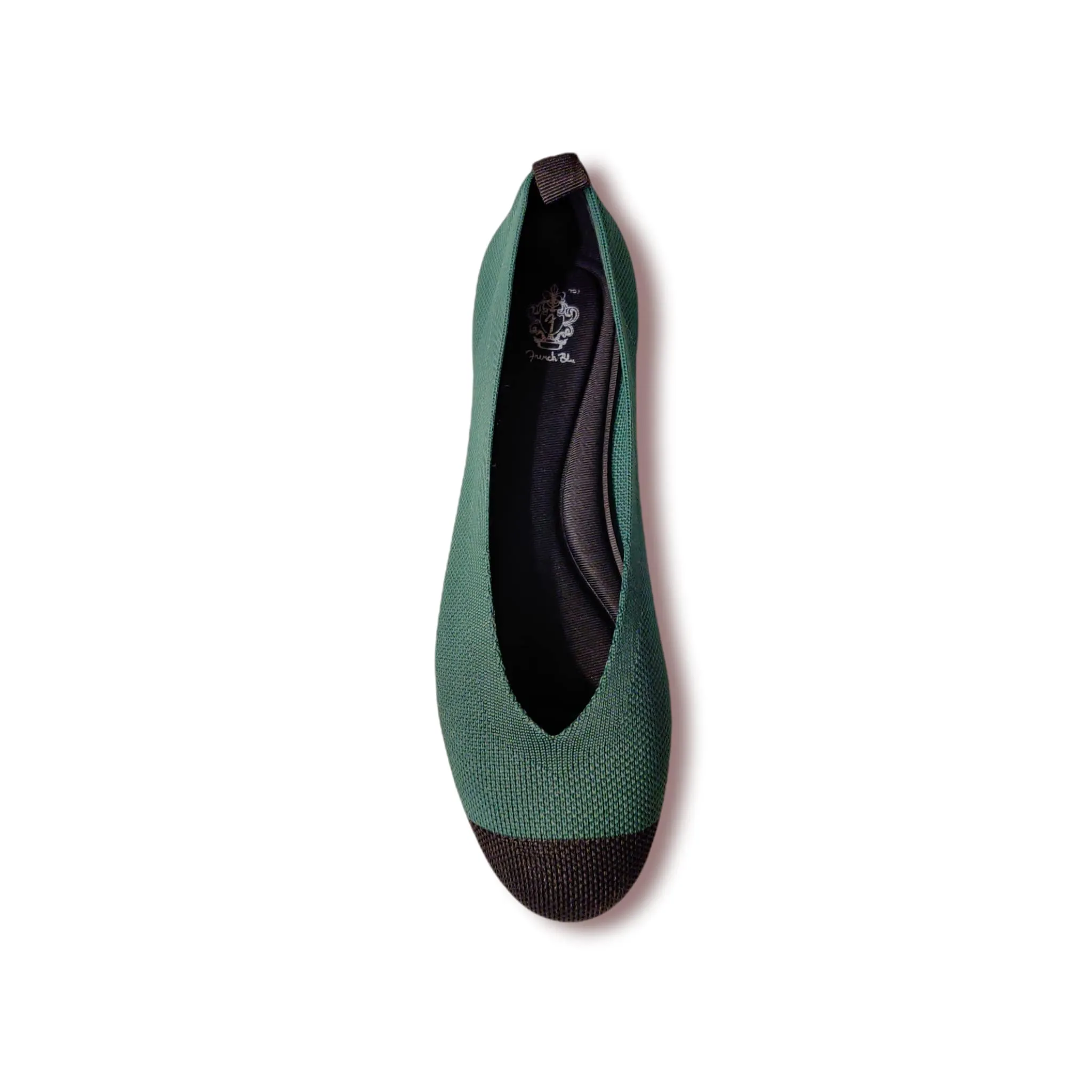 French Blu Sally Slide On Ballet Flat Shoes, Green, 7