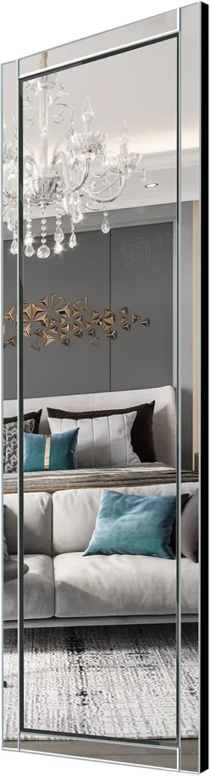 Full Length Wall Mirror 24x 65" Full Body Mirror Full Length Mirror Wall Mounted Reflect Frame Large Floor Length Mirror,Over The Door Long Mirror for Bathroom,Bedroom,Living/Dressing Room Gym Workout