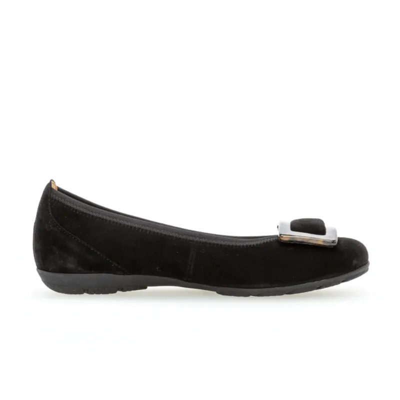 Gabor Women's 54.164.37 Buckle Ballet Flat - Black