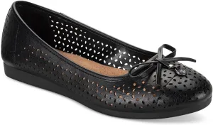 Giani Bernini Womens Faux Leather Memory Foam Ballet Flats Black 10 Medium (B,M)