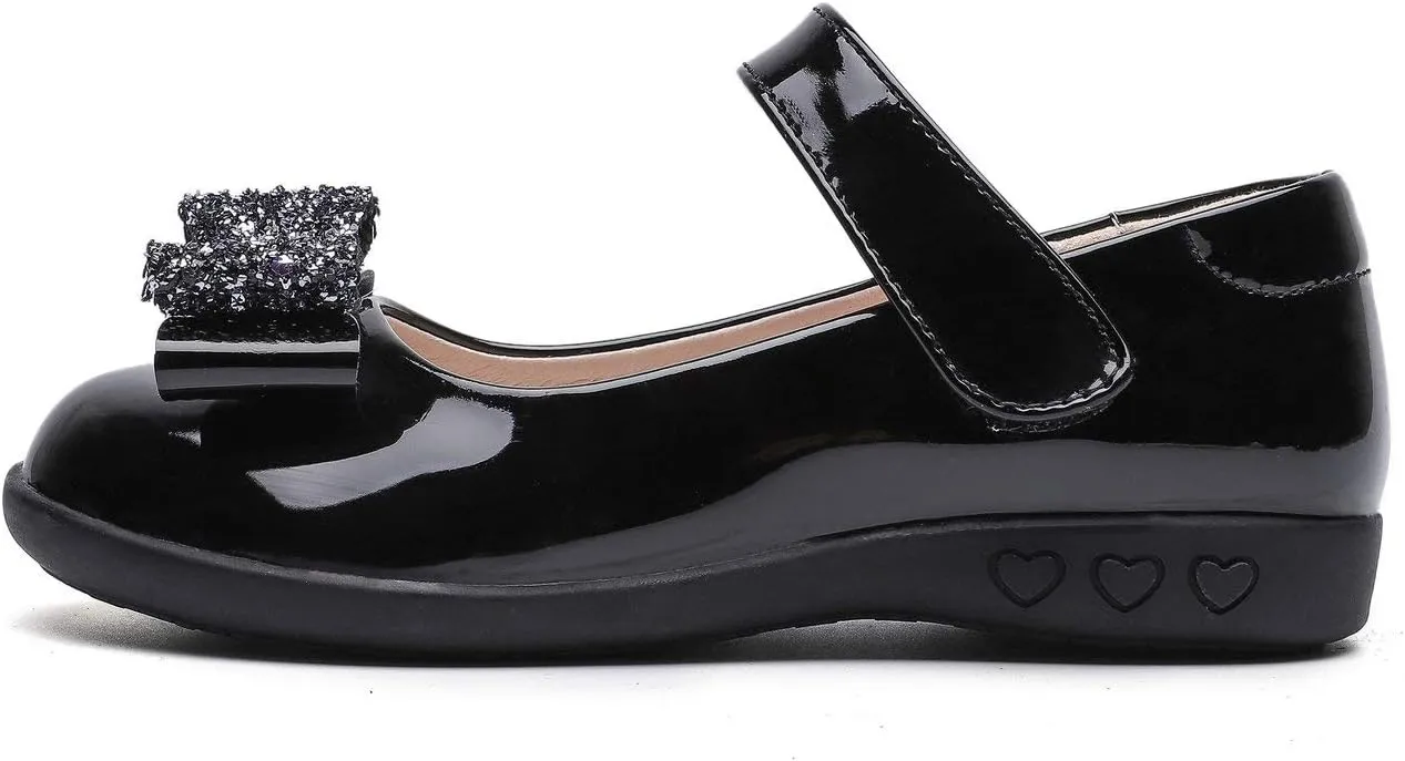 Girls Mary Jane Strap School Uniform Dress Flat Ballet Shoes