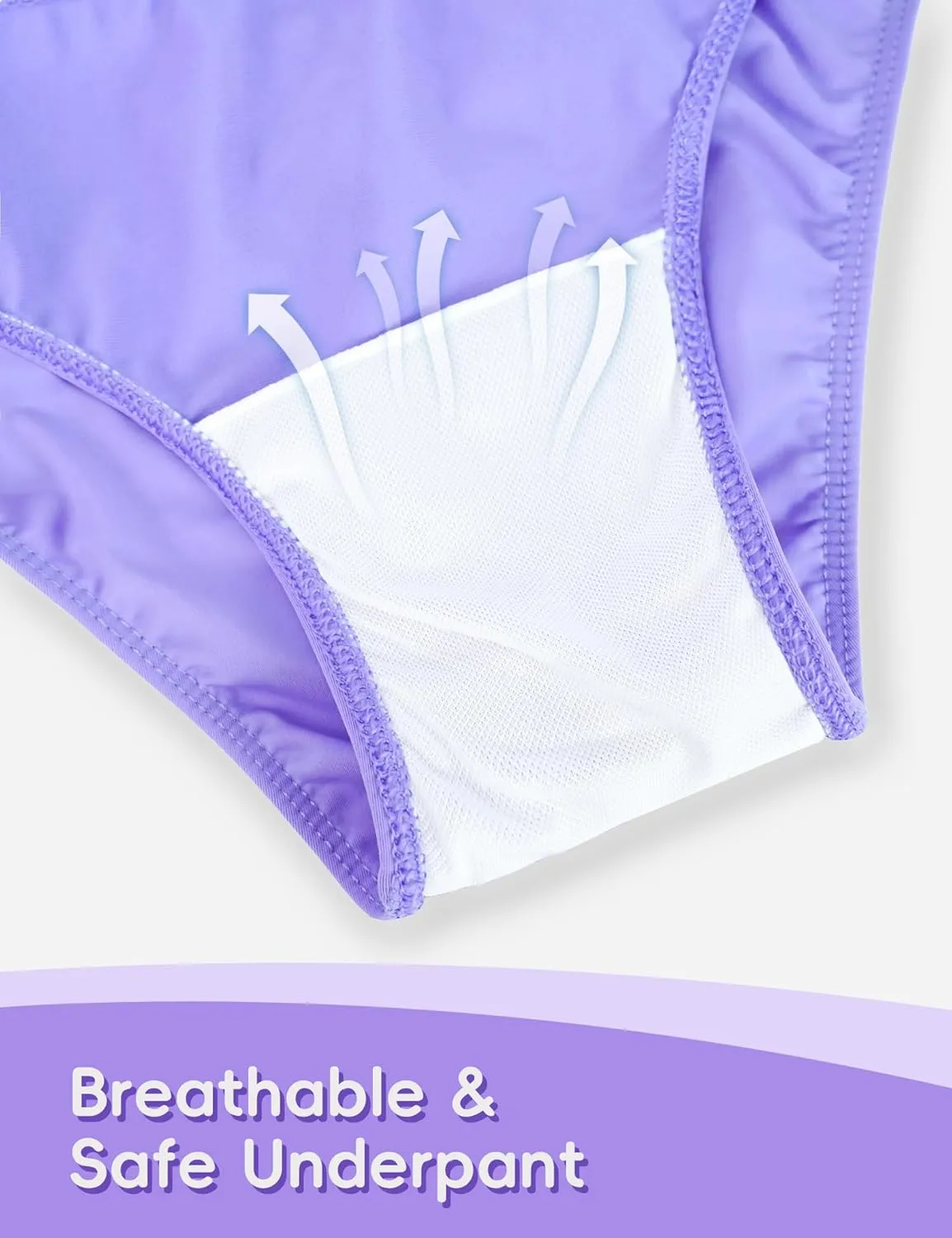 Girls Swimsuits Two Piece Bathing Suits Sport Beach Bikini Sets UPF 50  Teen Summer Swimwear with Chest Pad