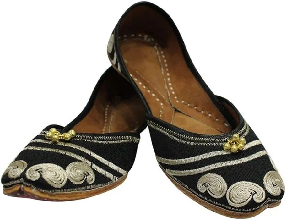 Gold Punjabi Jutti for Ladies Jutti Shoes Punjabi Shoes Handmade Shoes Ethnic Mojari Traditional