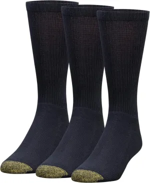 GOLDTOE Men's Uptown Crew Socks, 3-pairs