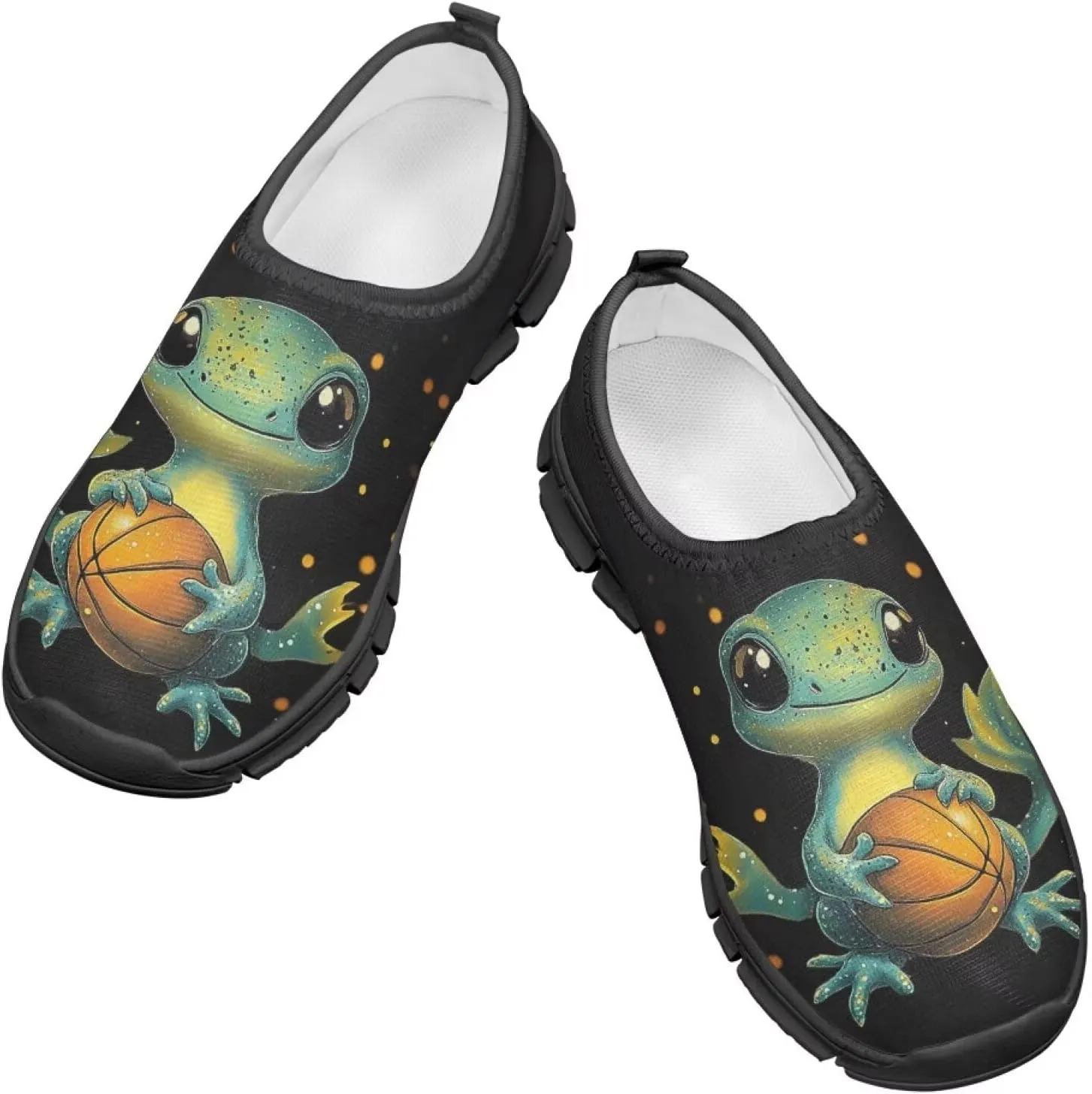 GOSTONG Boys Girls Slip On Sneakers Little Big Kids Casual Gym Tennis Shoes Lightweight Non Slip Walking Shoes Black Sole Size 11-15