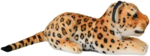 GracesDawn Yellow Recumbent Cheetah Doll, Stuffed Animals - Plush Animal Toy Leopard, Plush Toy cat. (15.7 inches)