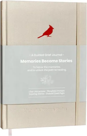 Guided Grief Journal for Navigating Loss. Memorial, Sympathy Gifts for Loss of Loved One. Bereavement, Cardinal, Remembrance, Sorry For Your Loss Gifts. Grief Journal with 4 Sections of Prompts.