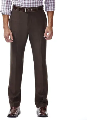 Haggar Men's E Clo Repreve Stria Classic Fit Flat Front Dress Pant