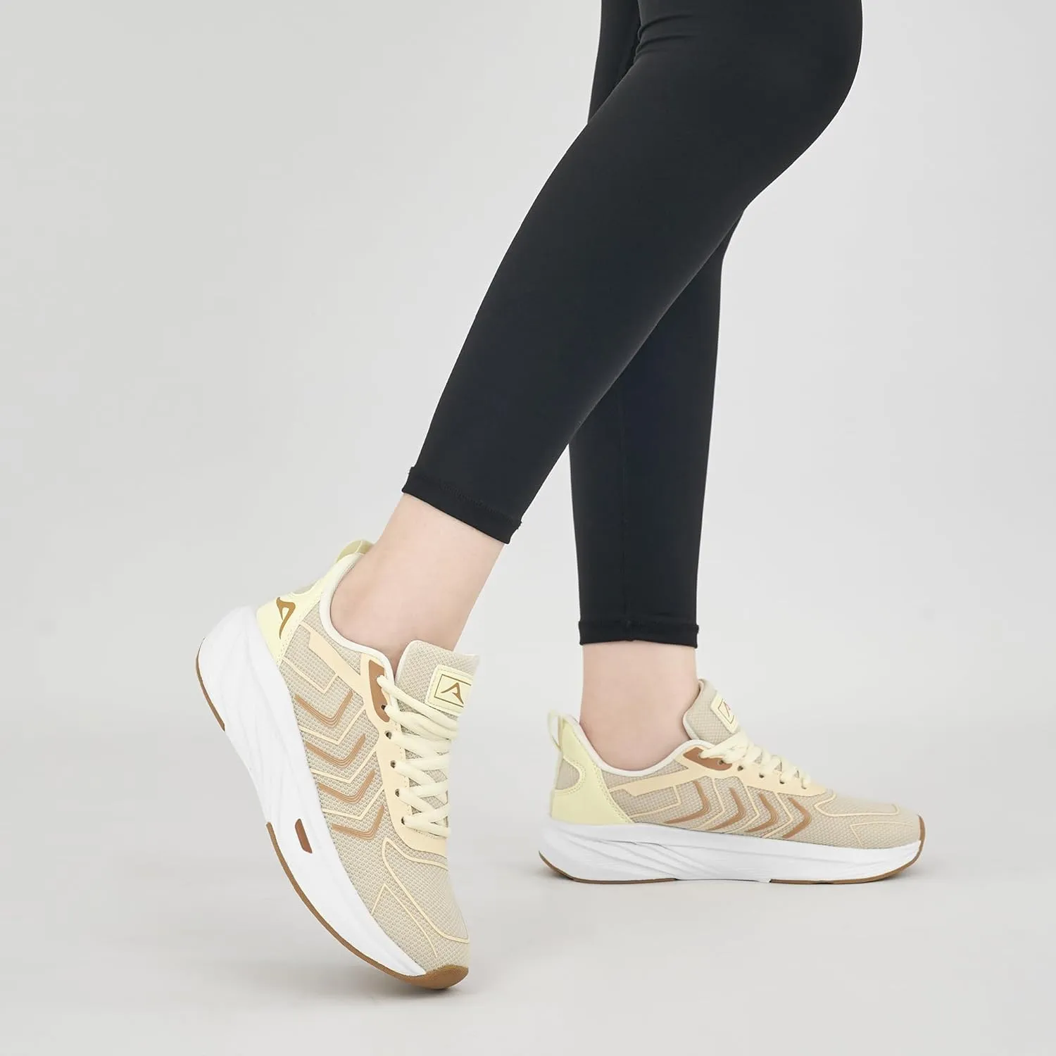 HARENCE Women's Fashion Walking Sneakers: Comfortable Breathable Non Slip Athletic Running Shoes for Gym Workout Cross Training Tennis