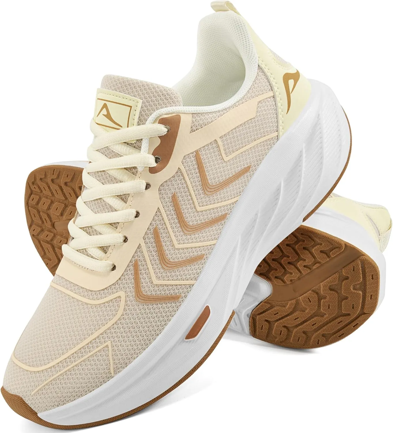 HARENCE Women's Fashion Walking Sneakers: Comfortable Breathable Non Slip Athletic Running Shoes for Gym Workout Cross Training Tennis