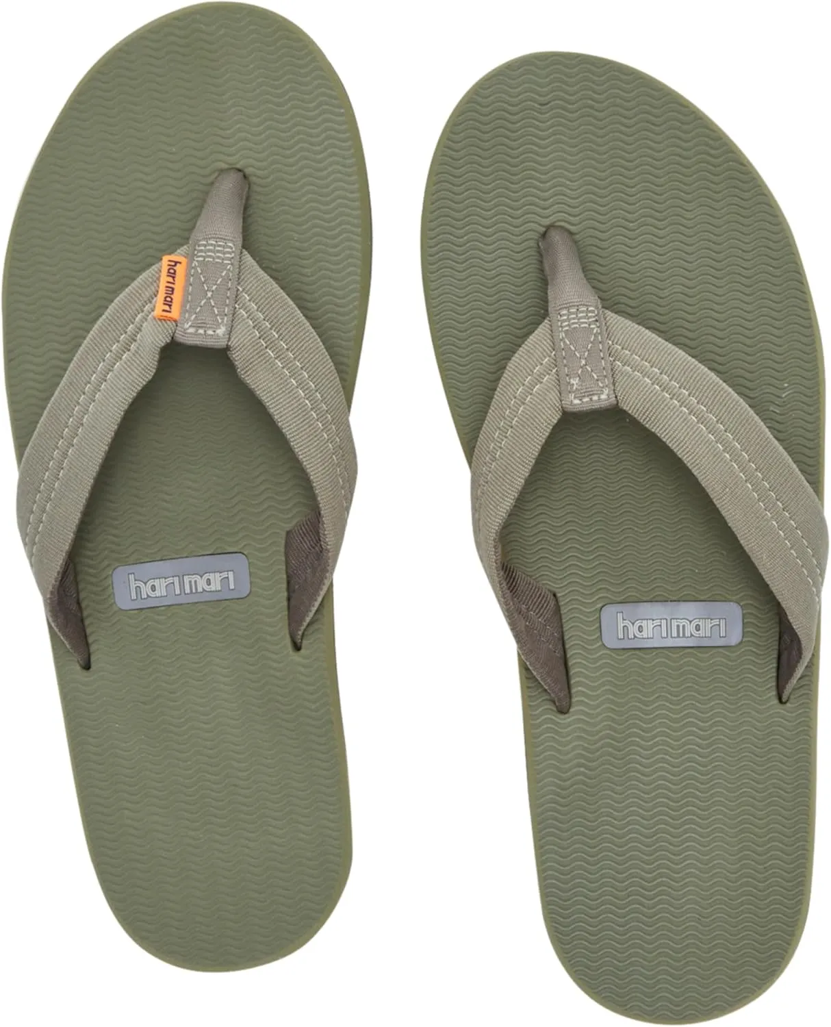 Hari Mari- Dunes- Men's Waterproof Boat Safe Colorful Rubber Flip Flops- No Break Ins, Firm Arch Support, Antimicrobial, and Floats in Water