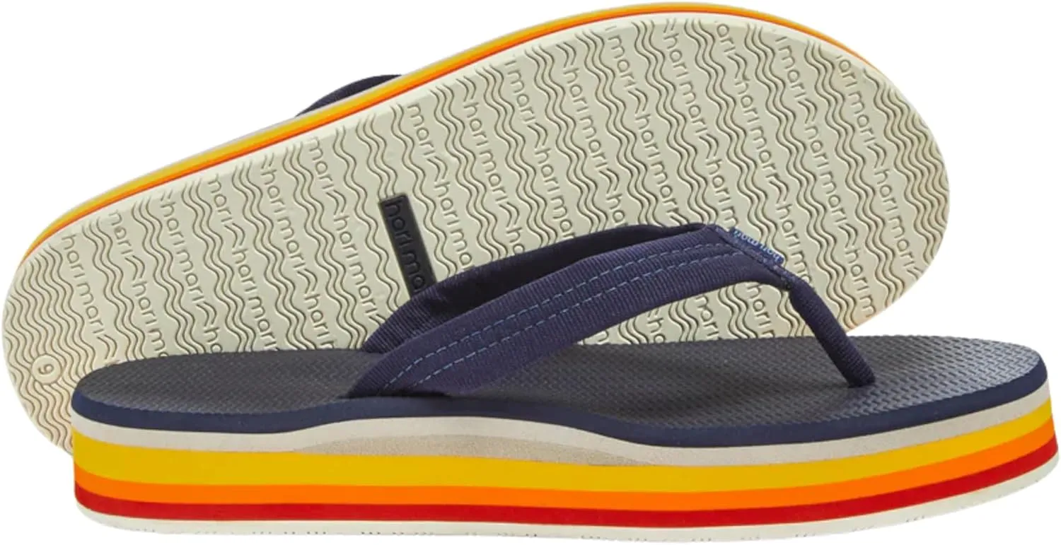 Hari Mari- Dunes Sunset- Women's Retro Inspired Platform Boat-Safe Flip Flops- No Break Ins, Firm Arch Support, Antimicrobial, and Floats in Water