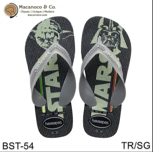 Havaianas Kid's Max Star Wars Flip Flop Sandal, Black, US9 M(23/4) US Toddler