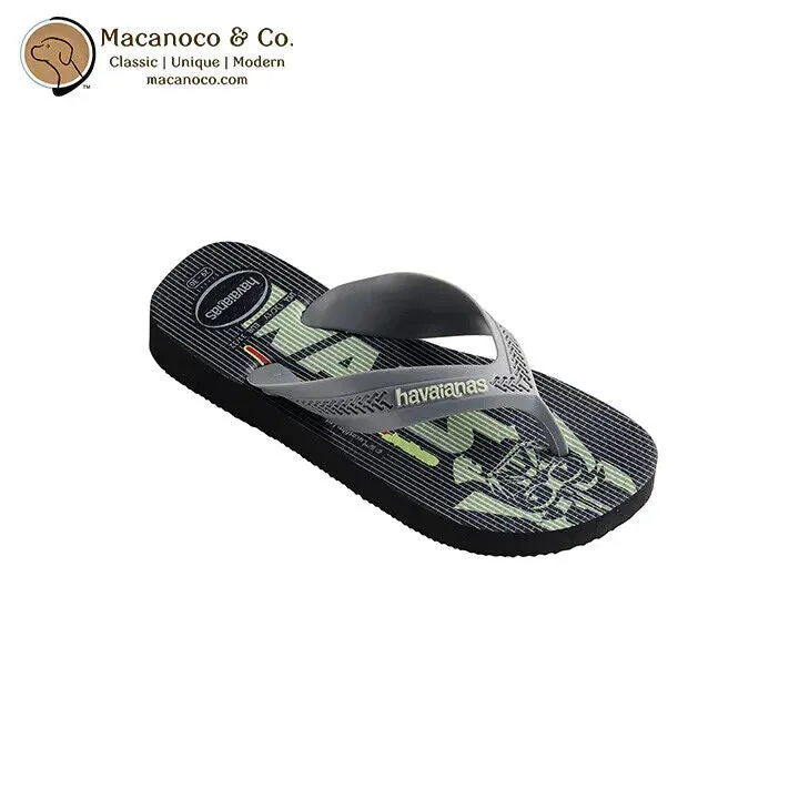Havaianas Kid's Max Star Wars Flip Flop Sandal, Black, US9 M(23/4) US Toddler