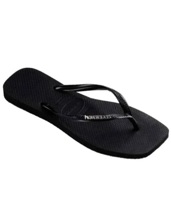 Havaianas Square Logo Metallic Black