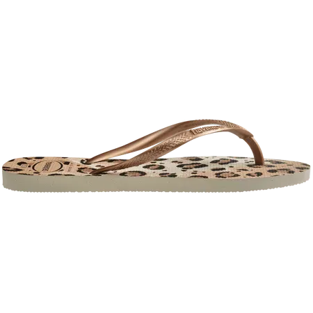Havaianas - Women's Slim Animal Print Flip Flops - Beige