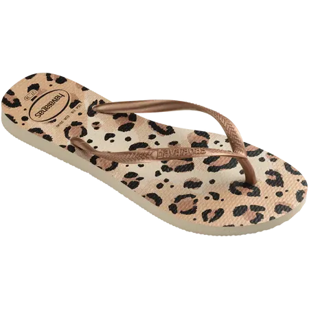 Havaianas - Women's Slim Animal Print Flip Flops - Beige