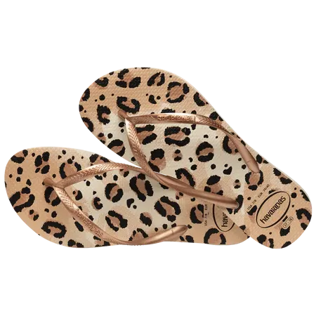 Havaianas - Women's Slim Animal Print Flip Flops - Beige
