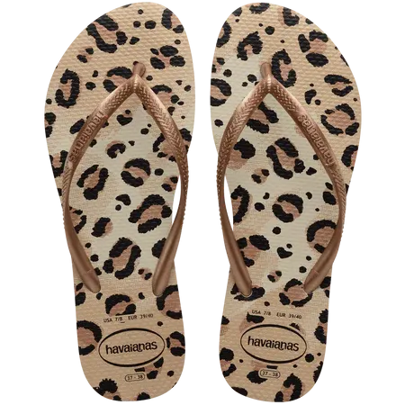 Havaianas - Women's Slim Animal Print Flip Flops - Beige