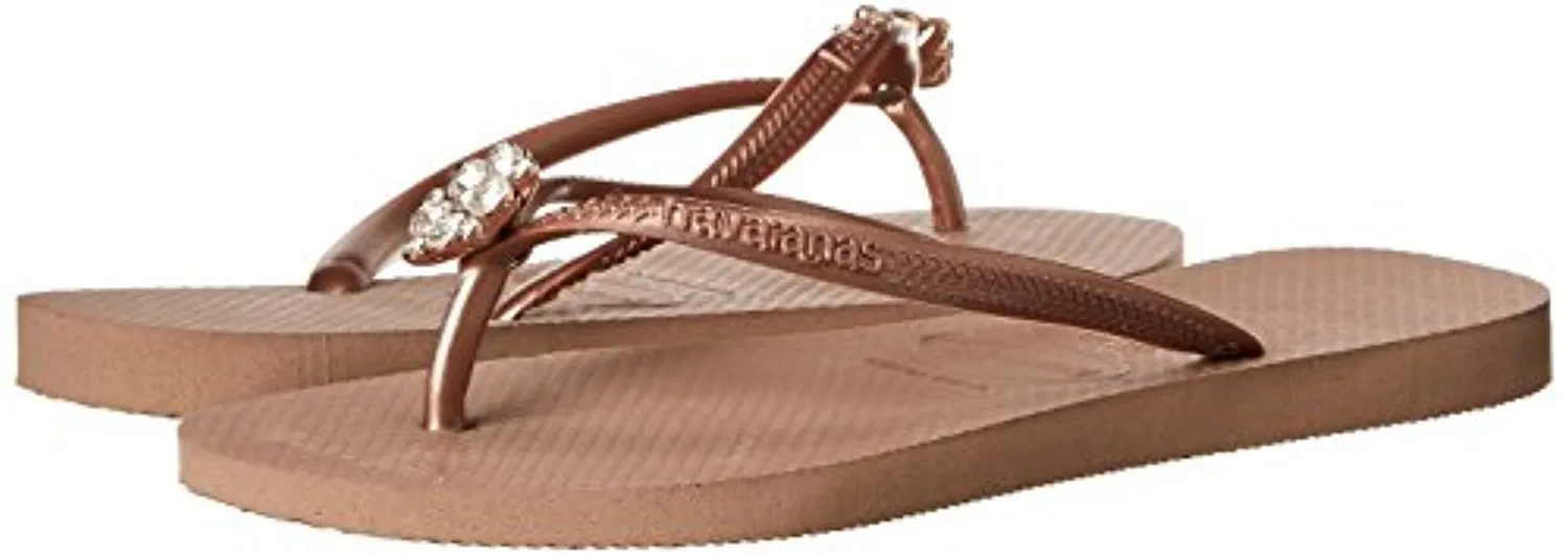 Havaianas Women's Slim Crystal Poem Flip Flop