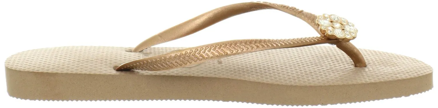 Havaianas Women's Slim Hardware Spider Slip On Rubber Flip Flop Rose Gold (41-42)