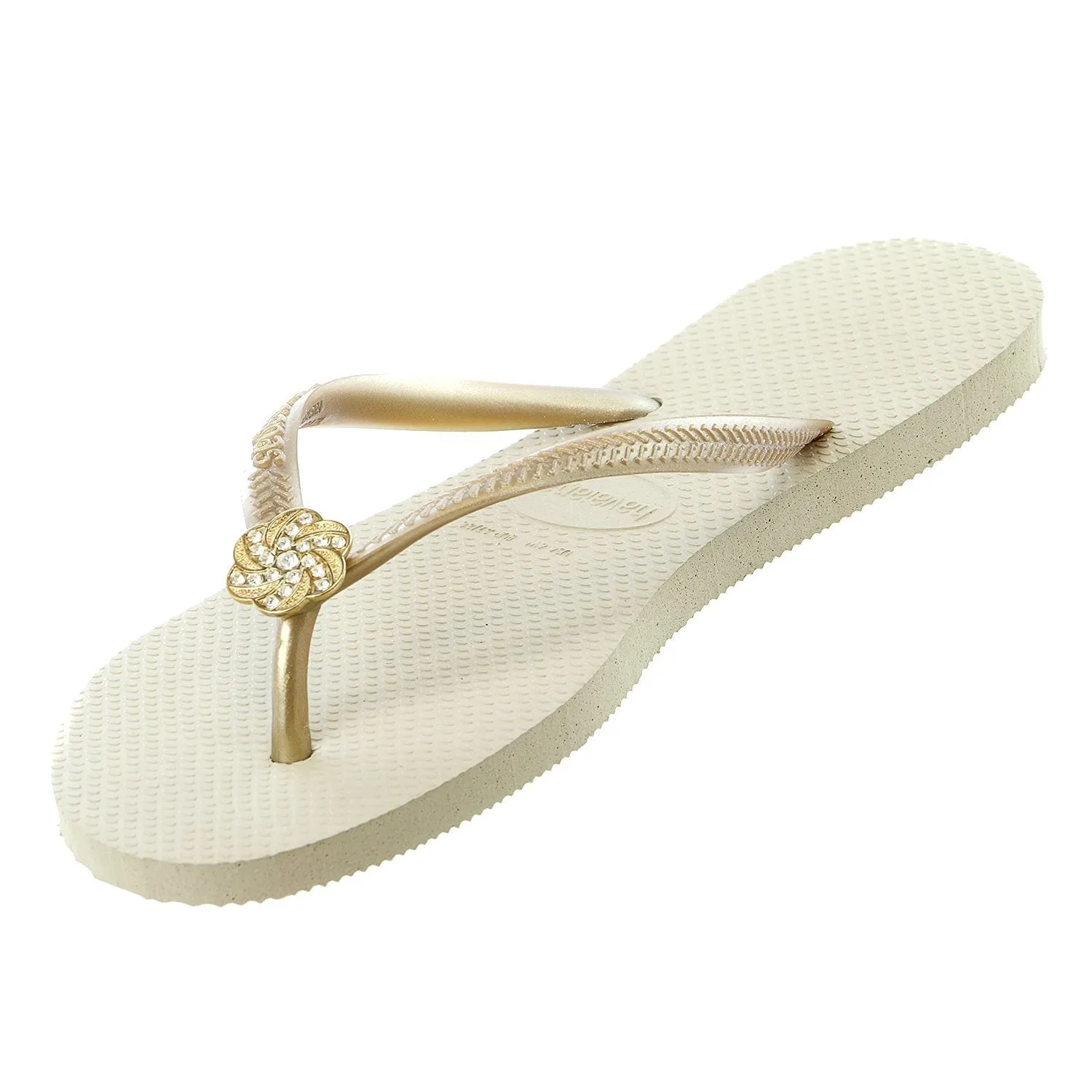 Havaianas Women's Slim Hardware Spider Slip On Rubber Flip Flop Rose Gold (41-42)