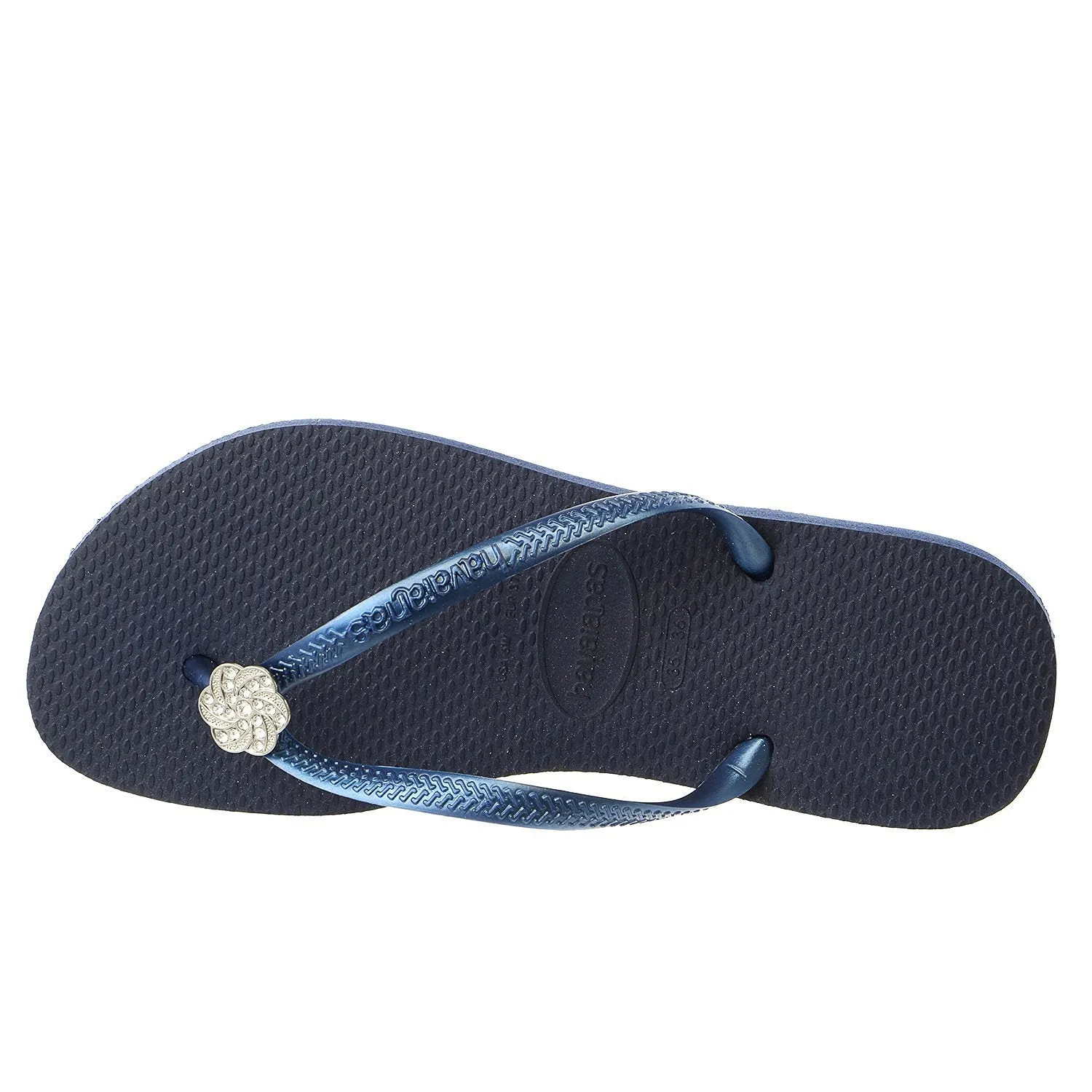 Havaianas Women's Slim Hardware Spider Slip On Rubber Flip Flop Rose Gold (41-42)