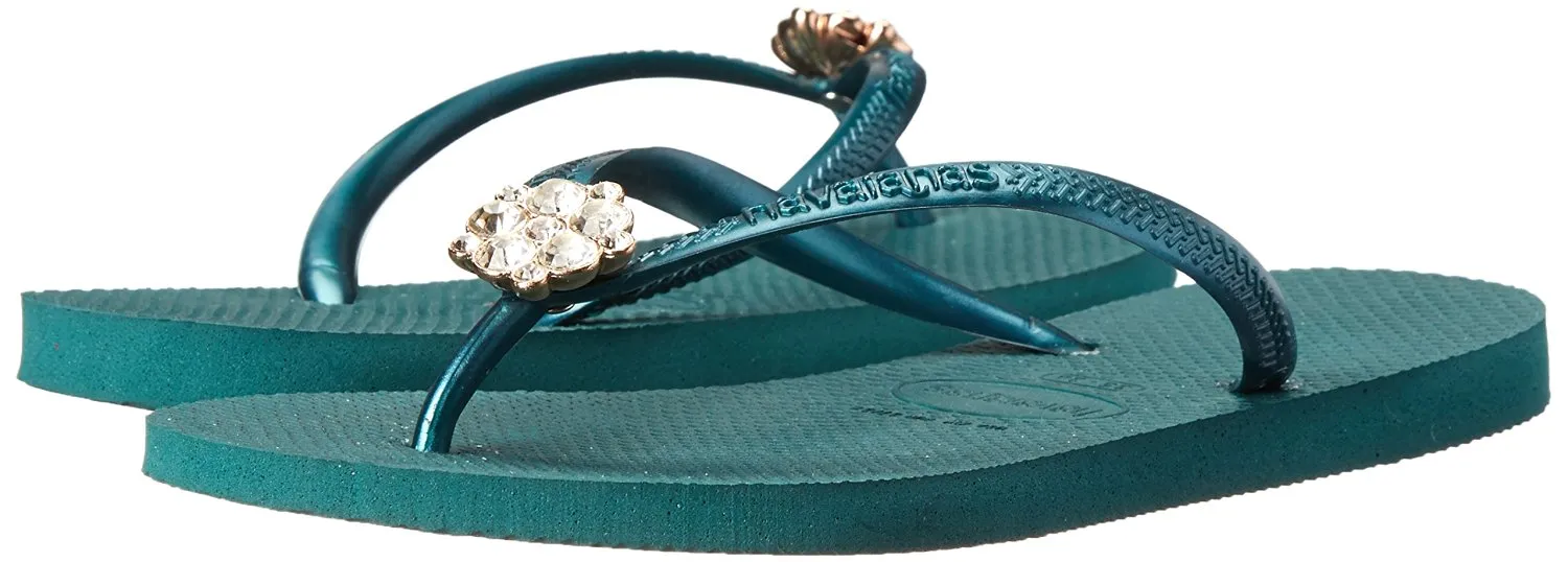 Havaianas Women's Slim Hardware Spider Slip On Rubber Flip Flop Rose Gold (41-42)