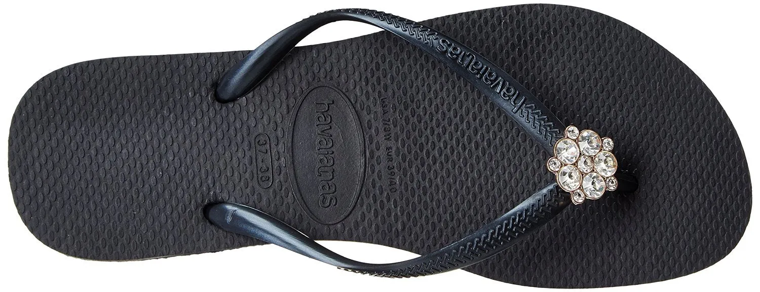 Havaianas Women's Slim Hardware Spider Slip On Rubber Flip Flop Rose Gold (41-42)