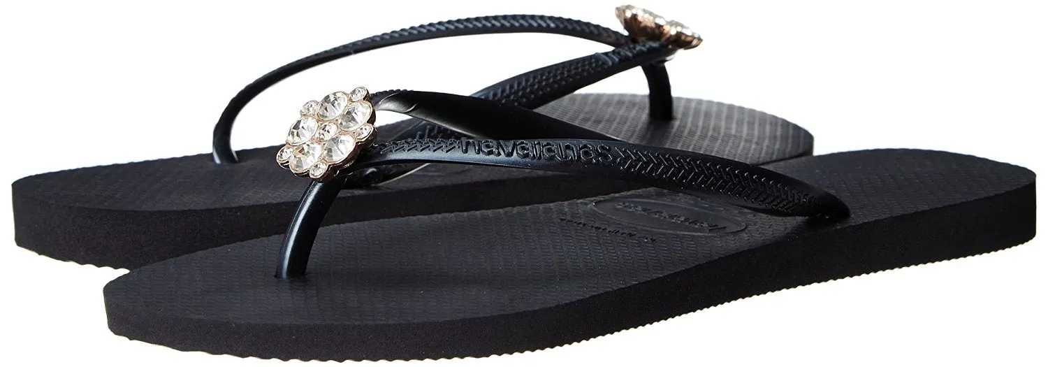 Havaianas Women's Slim Hardware Spider Slip On Rubber Flip Flop Rose Gold (41-42)