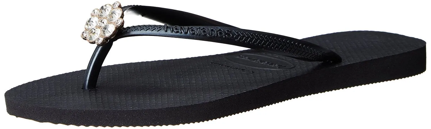 Havaianas Women's Slim Hardware Spider Slip On Rubber Flip Flop Rose Gold (41-42)