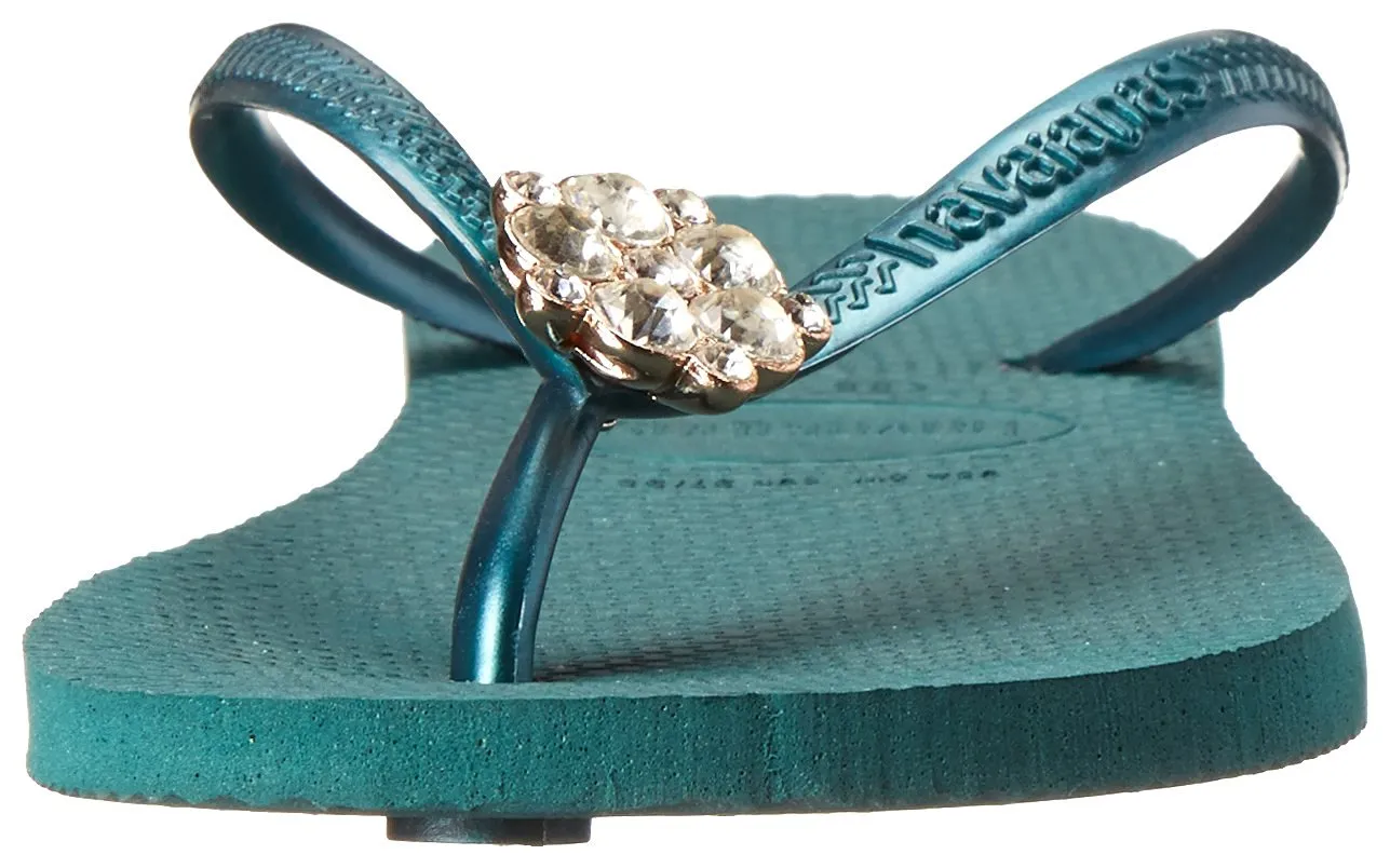 Havaianas Women's Slim Hardware Spider Slip On Rubber Flip Flop Rose Gold (41-42)