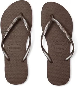 Havaianas Women's Slim Logo Metallic Flip Flops