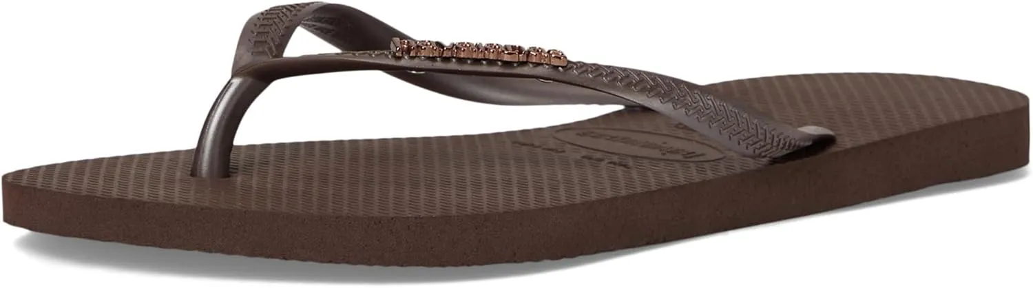 Havaianas Women's Slim Logo Metallic Flip Flops