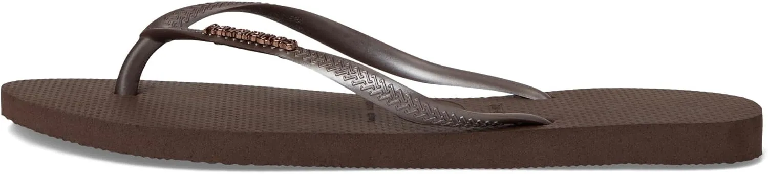 Havaianas Women's Slim Logo Metallic Flip Flops