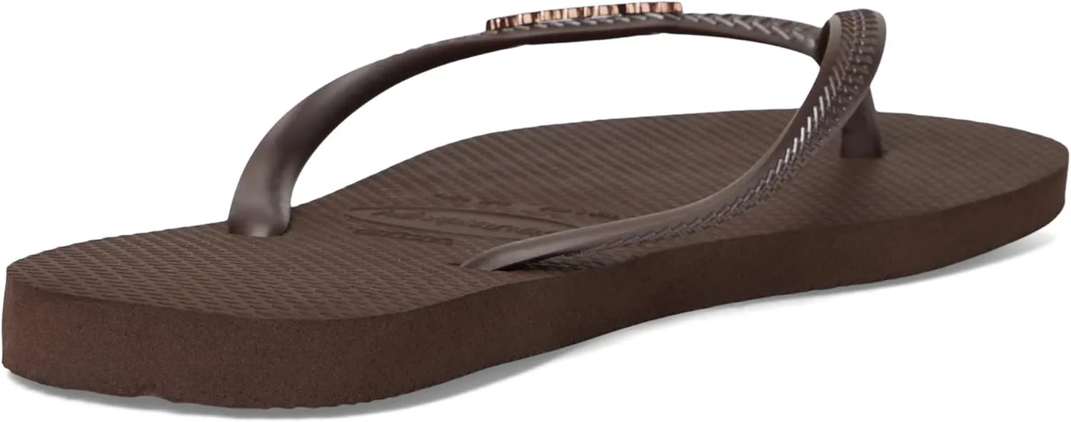 Havaianas Women's Slim Logo Metallic Flip Flops