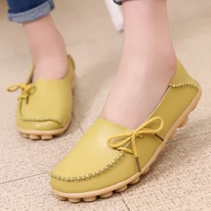 Hollow Super sale Breathable Peas 2018 Walking PU Women Fashion Leather Soft Flat Stock-clearance Shoes